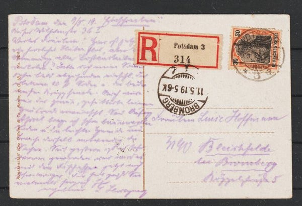 MiNr. 89 R-Ansichtskarte "Werder Baumblütenfest" POTSDAM 10.5.19  (s24030)