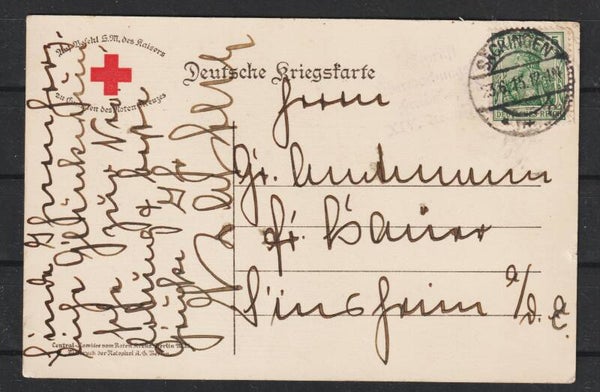Deutsche Kriegskarte,  SÄCKINGEN  23.6.15  (s24032)