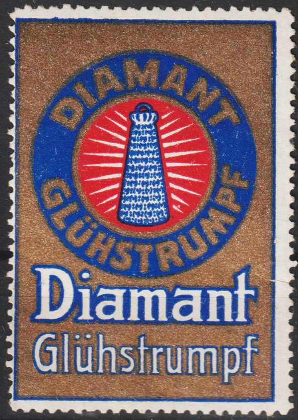 Vignette, Reklamemarke "Diamant Glühstrumpf"  (s24039)