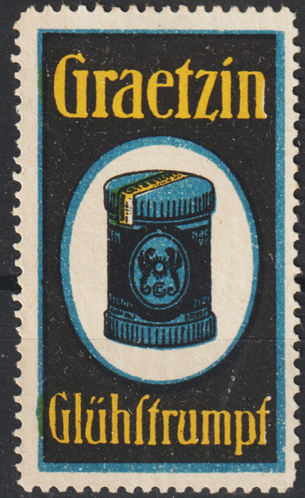 Vignette, Reklamemarke "Graetzin Glühstrumpf"  (s24039)