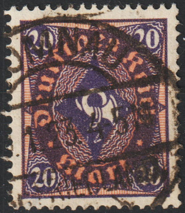 MiNr. 207 P I gestempelt, geprüft (s24040)