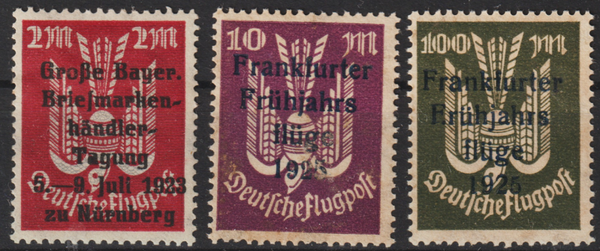 MiNr. 218, 237, 249, 251, 264 mit Aufdrucken   (s24040)