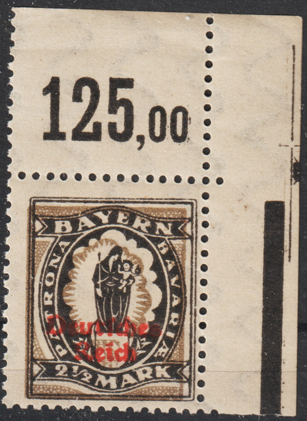 MiNr. 133 II postfrisch ** Oberrand Bogenecke (s24042)