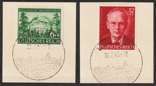 MiNr. 855-856 Briefstücke, Sonderstempel LUXEMBURG  (s24051)