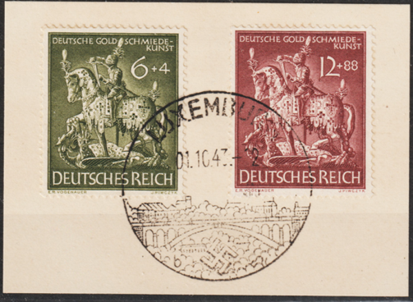 MiNr. 860-861 Briefstücke, FDC, Sonderstempel LUXEMBURG  (s24051)