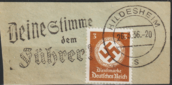 MiNr. D 132 Briefstück, Stempel  (24052)