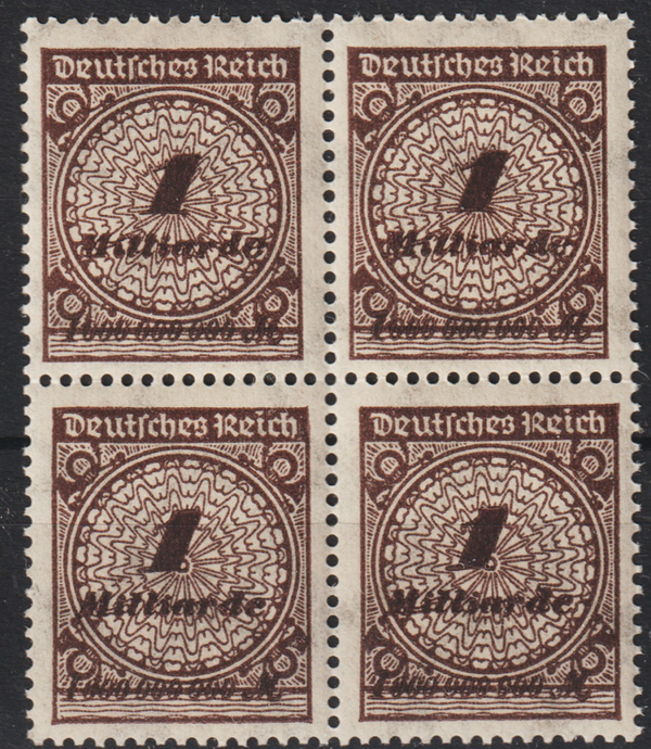 MiNr. 325 Wb postfrischer ** Viererblock (s24053)