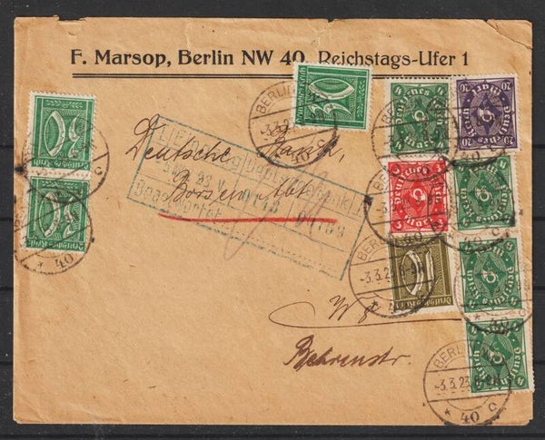 portogerechter Brief im Ortsverkehr BERLIN 3.3.23 (s24054)