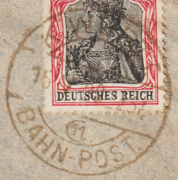 MiNr. 90 EF auf Brief Bahnpoststempel "K.WÜRTT BAHN-POST  16.V.20  (s24062)