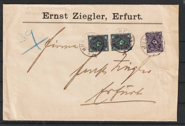 MiNr. 209 b (2x), 230 auf Brief  MÜNCHEN 13.MAI.23   (s24064)