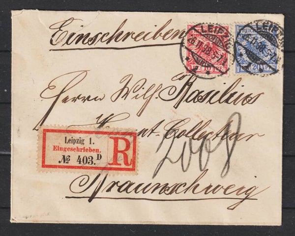 MiNr. 47, 48 auf R-Brief BERLIN 19.11.95  (s24069)