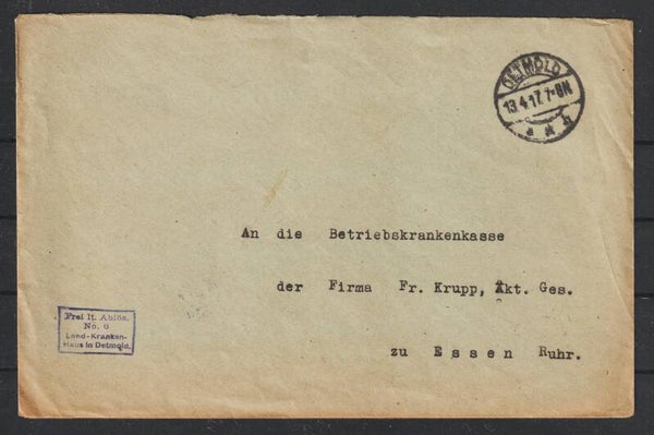Frei lt. Avers No.6 Land-Kranken-Haus DETMOLG 13.4.17  (s24073)