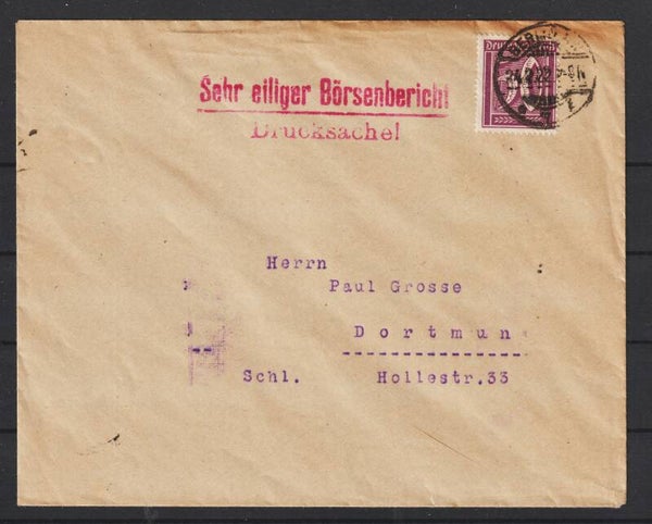 MiNr. 164 EF Drucksache "Sehr eiliger Börsenbrief" BERLIN 24.2.22  (s24075)
