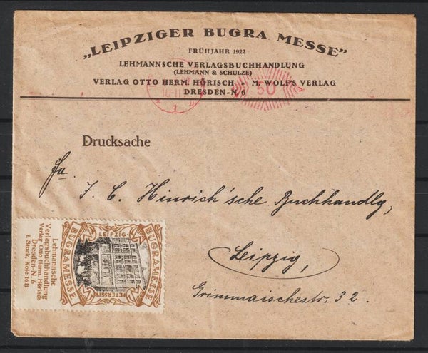 Leipziger BUGRA Messe, Freistempel LEIPZIG 1.3.22, Vignette  (s24075)