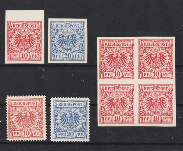 MiNr. 47, 48 Probedrucke ? mit Gummi  (s24077)