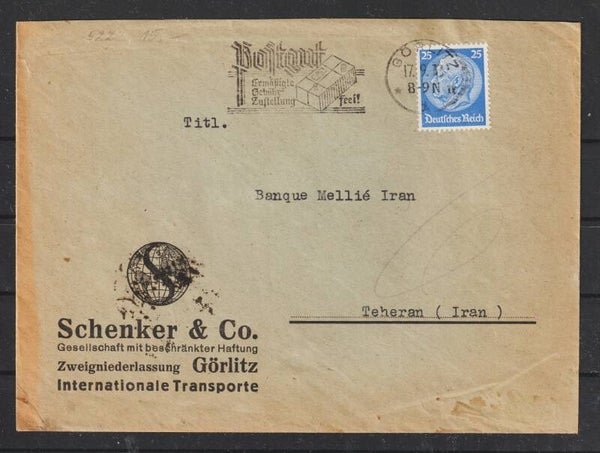MiNr. 522 "Schenker & Co."  GÖRLITZ 17.9.33   (s24079)