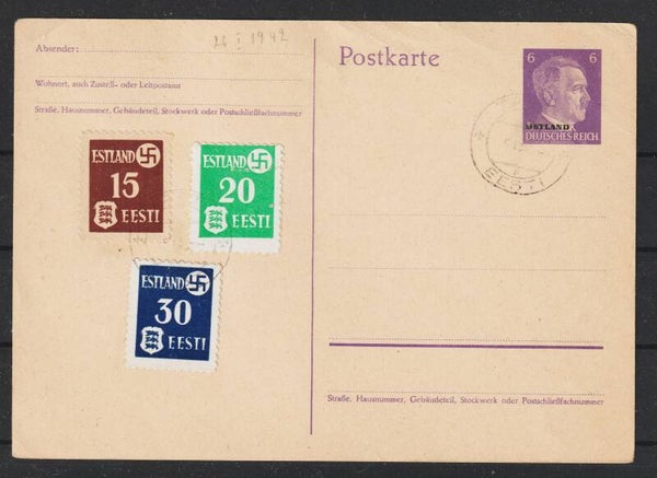 Ostland GA P 2 mit Estland 1-3 TALLIN 26.I.42  (s24079)