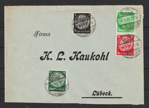 ZD S 106 auf Brief  BURG 1.5.34  (s24118)