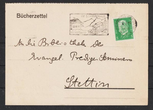 Bücherzettel  FREIBURG  4.7.29   (s24126)