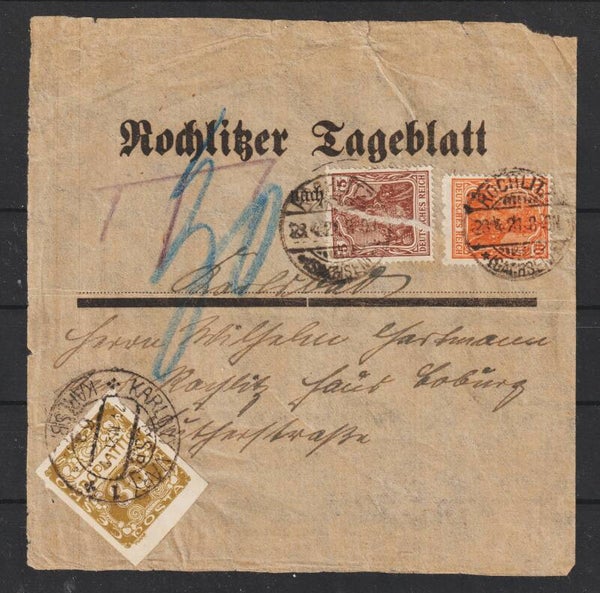 "Rochlitzer Tageblatt"  ROCHLITZ  23.4.21  (s24133)