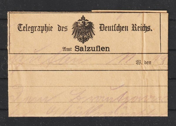 Telegram Salzuflen 1912  (s24144)