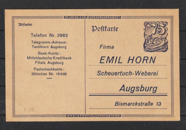 Ganzsache P 146 mit privaten Zudruck  (s24149)