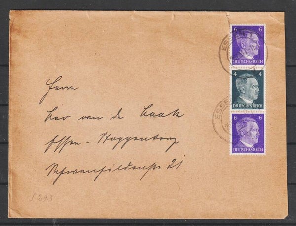 MiNr. S 293 auf Brief  ESSEN 25.12.41  (s24150)