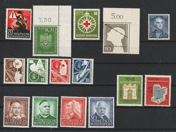 Jahrgang 1953, MiNr. 162, 163, 164, 165, 166, 167-170, 171-172, 173-176 postfrisch ** (s24155)