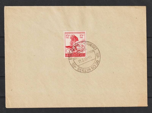 MiNr. 906 auf Blankobrief  SST "DEINE HALTUNG ENTSCHEIDET" BERLIN 11.3.45   (s24156)