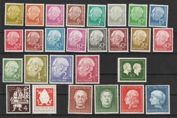 Jahrgang 1954, MiNr. 177-196, 197, 198, 199, 200-203 postfrisch ** (s24156)