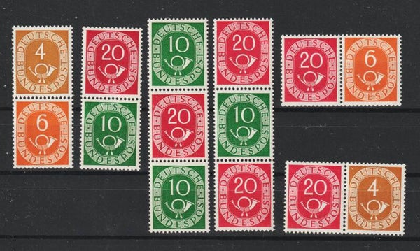 Zusammendrucke ZD Posthorn 1951 postfrisch ** (s24157)