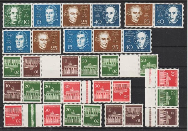 Zusammendrucke ZD Block 1 und Brandenburger Tor postfrisch ** (s24157)