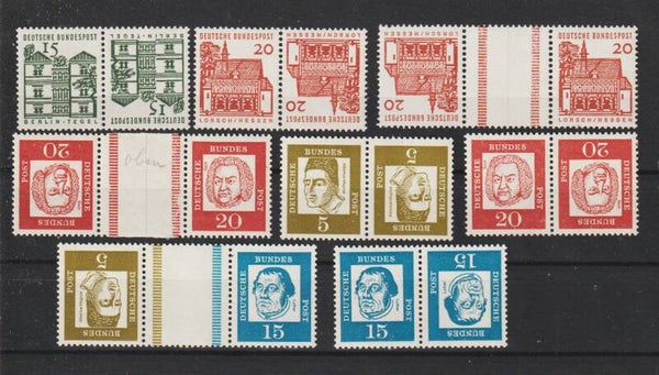 Zusammendrucke ZD "Deutsche" und "Bauten" postfrisch ** (s24157)