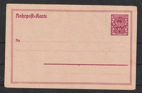 Ganzsache Rohrpost-Karte  RP 21  (s24165)