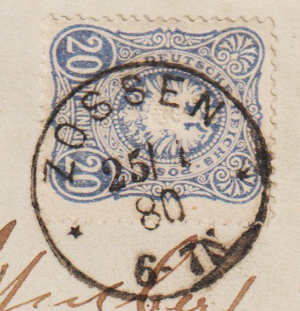 MiNr. 34 auf Brief ZOSSEN 25.1.80  (s24166)