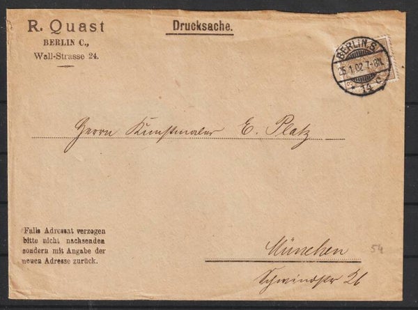 MiNr. 54 Drucksache  BERLIN 25.1.02  (s24169)
