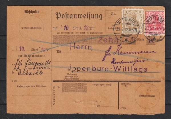 Postanweisung  WITTLAGE 29.5.12  (s24169)