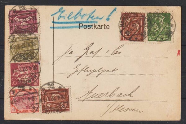 Eilboten Postkarte  HAMBURG  28.4.22     (s24170)