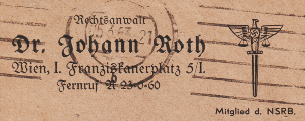 MiNr. 782, 784 auf Brief WIEN 1  5.3.43 (s24171)