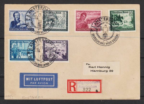 MiNr. 888-893 auf Luftpost Brief  AMSTERDAM  (s24176)