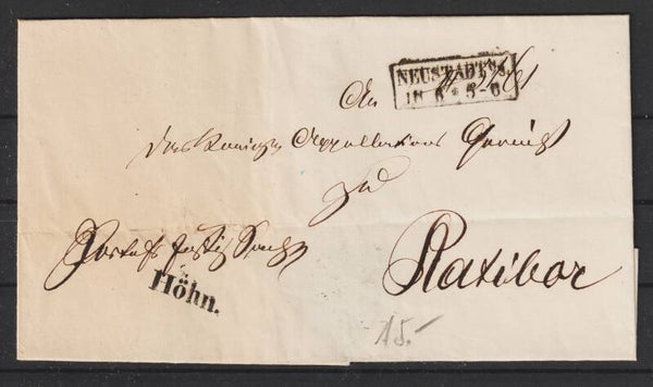 "An das Königliche Appellationsgericht zu Ratibor"  NEUSTADT O/S 18.6   (s24177)