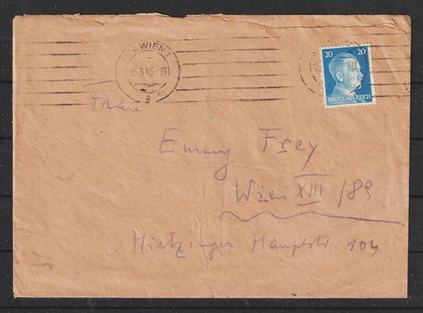 MiNr. 791 auf Brief  WIEN 15.3.45  (s24184)