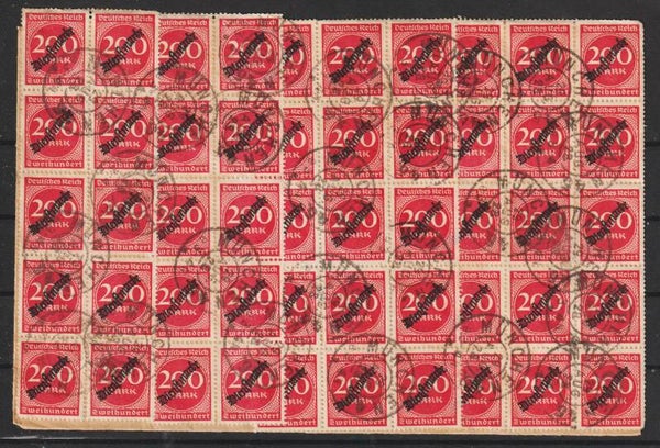 MiNr. D 76 (50x) auf Brief Rückseite MÜNCHEN 29.AUG.23    (s24188)