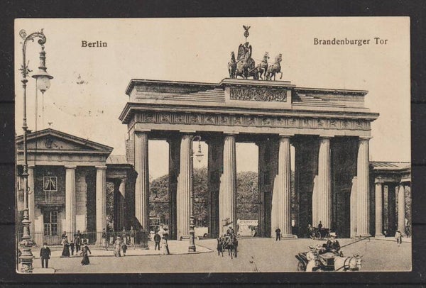 MiNr. 163, 191 auf AK "Brandenburger Tor" BERLIN 14.1.22  (s24189)