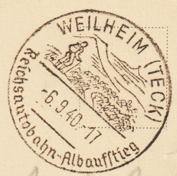 Postkarte als Feldpost gelaufen, SST WEILHEIM (TECK) 6.9.40  (s24189)