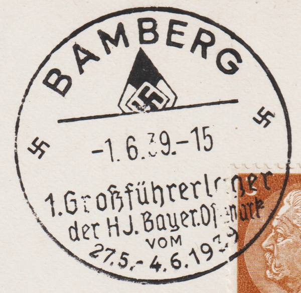SST "BAMBERG 1.6.39, 1. Großführerlager der HJ ..."  (s24193)