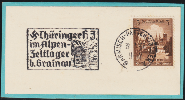 Briefstück, "Thüringer HJ im Alpen-Zeltlager b. Grainau"   (s24194)