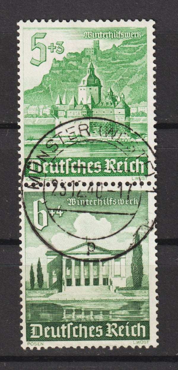 MiNr. 753-754 Zusammendruck S 258 gestempelt