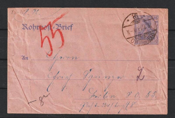 Rohrpost Umschlag RU 8  BERLIN  22.2.19  (s26003)