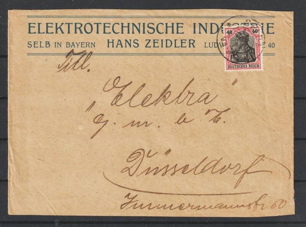 MiNr. 90 II EF auf Brief  SELB 16.FEB.20   (s26004)